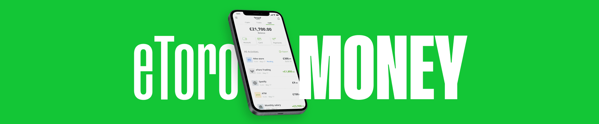 The eToro Money GBP account